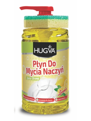 HUGVA – Жидкость для мытья посуды с губкой