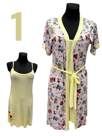 Naiste öösärgi ja hommikumantli komplekt